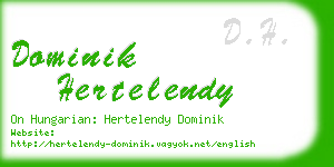 dominik hertelendy business card